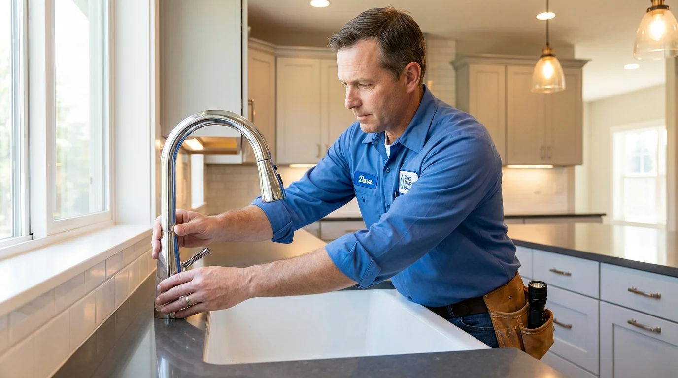 Kitchen faucet installation by Johns Plumbing LLC in Hernando
